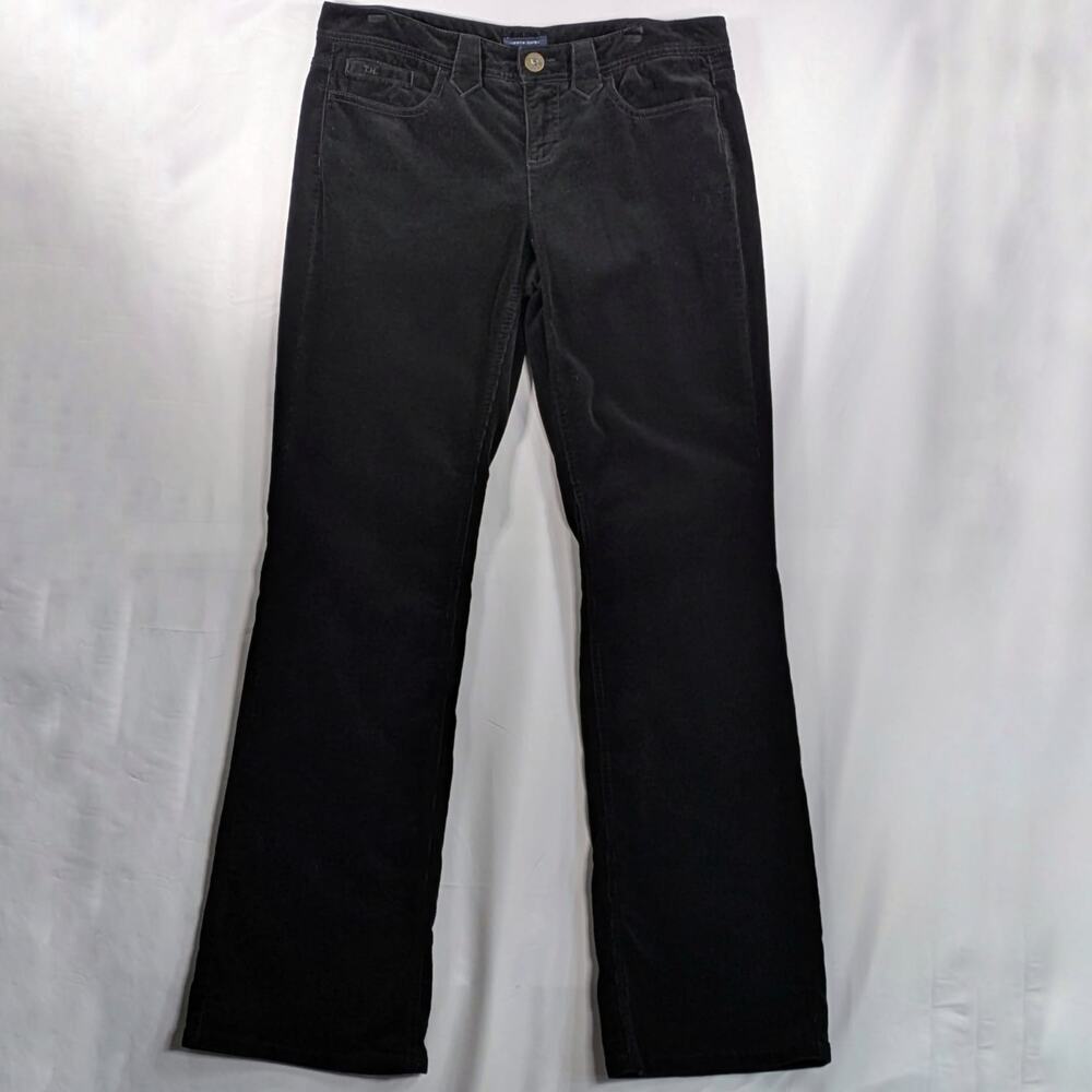 Tommy Hilfiger Pants Womens 10 Corduroy Black Mid Rise Flare Bootcut Y2K Stretch